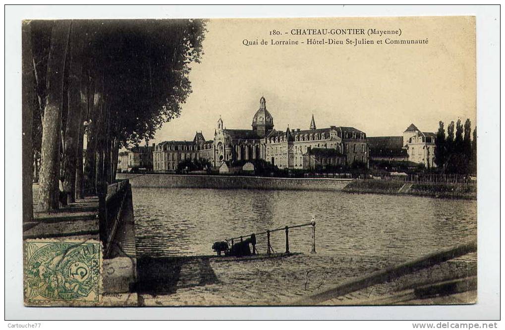 K8 - CHÂTEAU-GONTIER - Quai De Lorraine - Hôtel Dieu Saint-Julien Et Communauté (1907) - Chateau Gontier