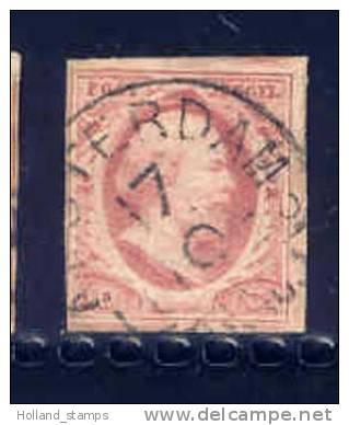 1852 Koning Willem III 10 Cent NVPH 2 * Periode 1852 Nederland Nr. 2 Gebruikt  (36) Nederland Nummer 2 - Autres & Non Classés