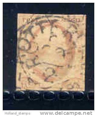 1852 Koning Willem III 10 Cent NVPH 2 * Periode 1852 Nederland Nr. 2 Gebruikt  (37) Nederland Nummer 2 - Oblitérés