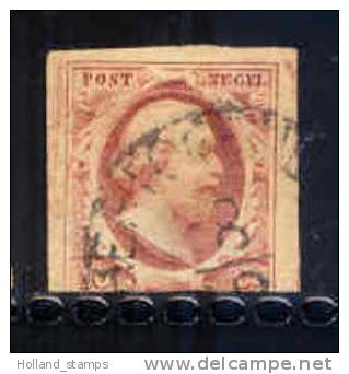 1852 Koning Willem III 10 Cent NVPH 2 * Periode 1852 Nederland Nr. 2 Gebruikt  (40) Nederland Nummer 2 - Oblitérés