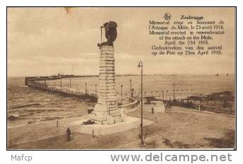 ZEEBRUGGE - Mémorial érigé En Souvenir De L´Attaque Du Môle Le 23 Avril 1918. - Zeebrugge