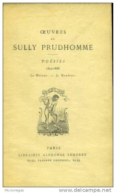 Sully Prudhomme : Poésies 1879-1888 - Franse Schrijvers