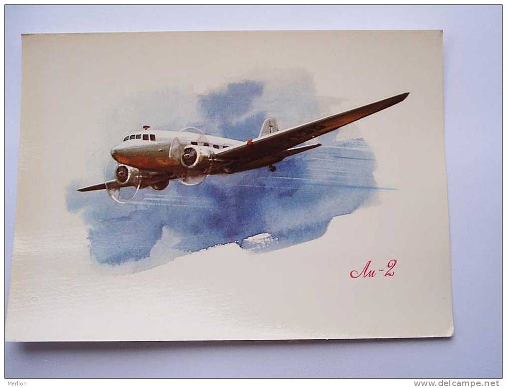 LI-2 1939 , Russian Aircraft  AEROFLOT Cca 1980 , XF++ D3547 - 1939-1945: 2de Wereldoorlog