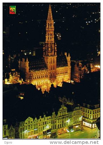 Bruxelles Hotel De Ville La Nuit - Brüssel Bei Nacht