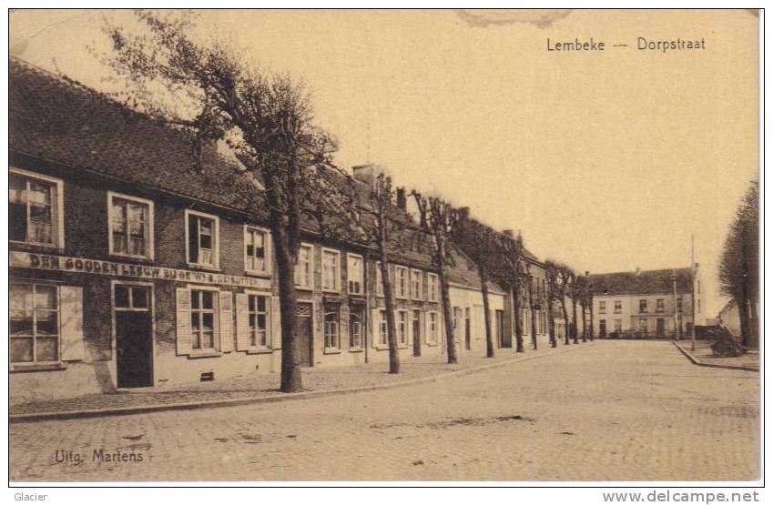 LEMBEKE  -  Dorpstraat - Café  De Gouden Leeuw - Uitg. Martens - Kaprijke