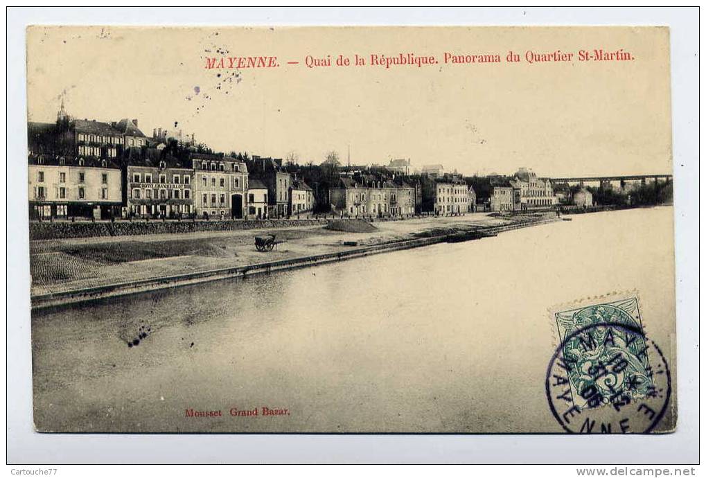 K8 - MAYENNE - Quai De La République - Panorama Du Quartier Saint-Martin (1906) - Mayenne