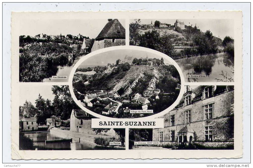 K8 - SAINTE-SUZANNE - (belle Carte Multivues Semi-moderne De 1957) - Sainte Suzanne