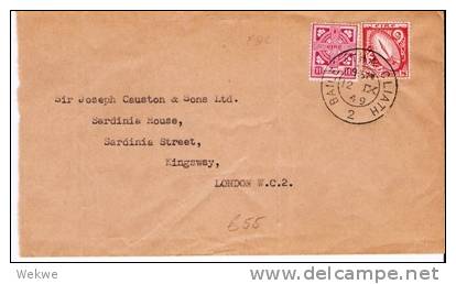 Irl005/  Brief Mit Freimarken, 12.9.49 (Nat. Symbole) FDC - FDC