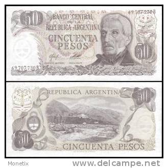 Argentina #301b, 50 Pesos, ND (1976-78), UNC - Argentine