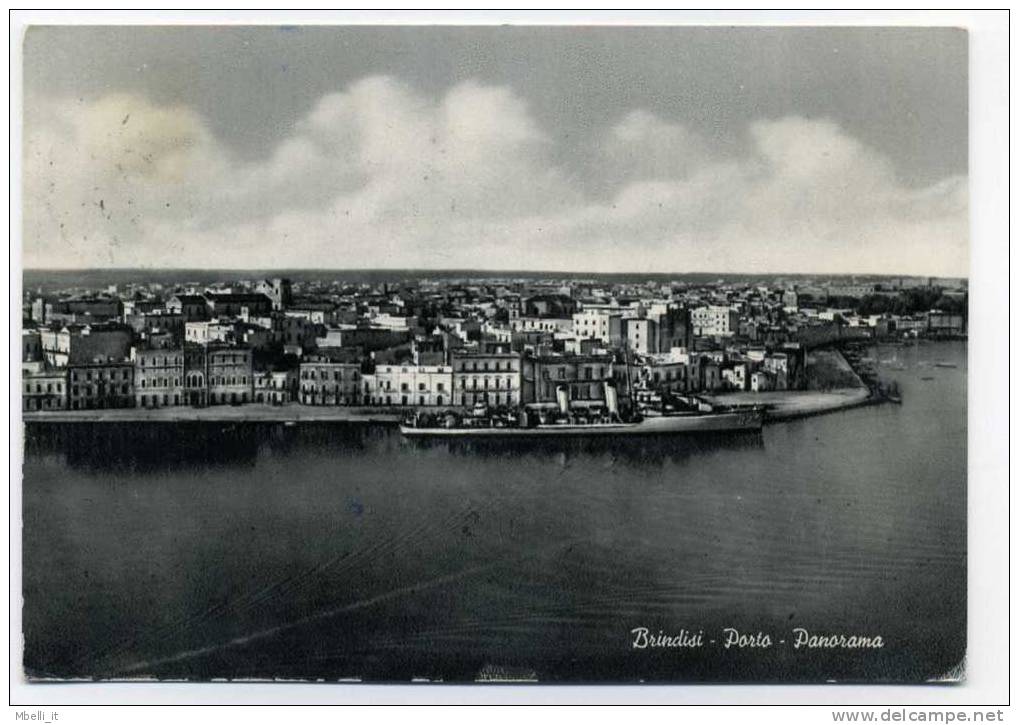 Brindisi - Nave  Marina Militare In Porto - Ship Port - 1955 - Brindisi