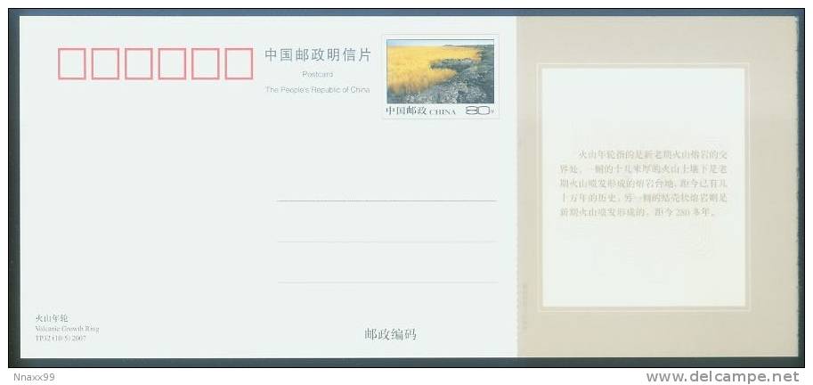 China UNESCO Geopark - Wudalianchi Volcanos - Volcano & Volcanic Growth Ring, China Postal Stationery Card - Volcans