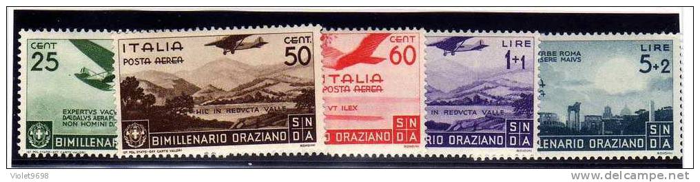 ITALIE: PA N° 91/95 ** - Poste Aérienne