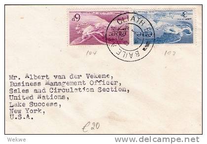 Irl008/ Brief Mit  Luftpostmarken 1948 (Engel) 3 Und 6 P. - Storia Postale