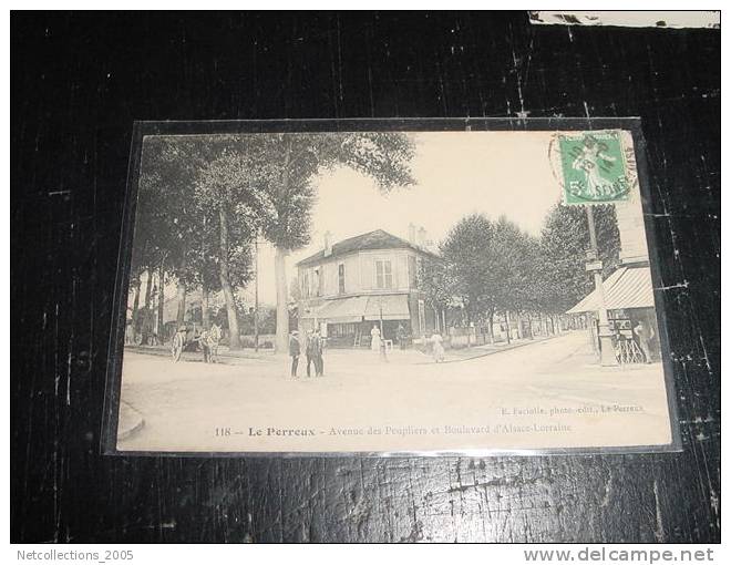 LE PERREUX - AVENUE DES PEUPLIERS ET BOULEVARD D'ALSACE-LORRAINE - 94 Val De Marne - Carte Postale De France - Le Perreux Sur Marne