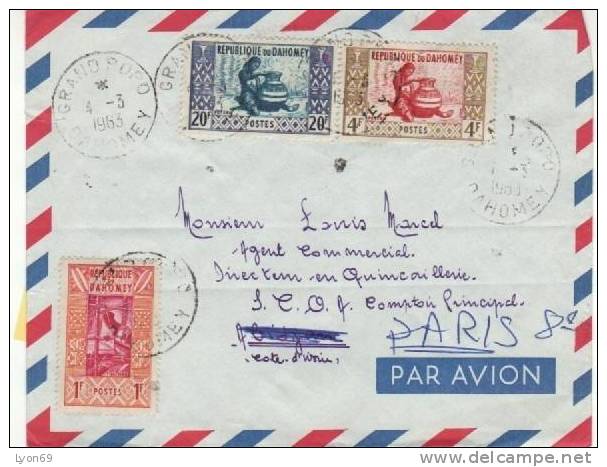 LETTRE PAR AVION DAHOMEY - Autres & Non Classés