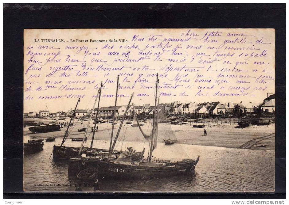44 LA TURBALLE Port, Panorama Sur La Ville, Vue Générale, Bateaux De Peche, Ed GID Dugas 324, 1902 - La Turballe