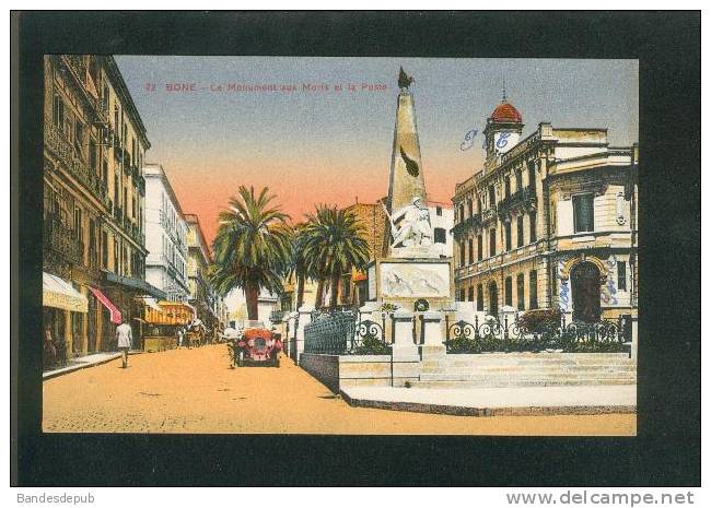 Bone - Le Monument Aux Morts Et La Poste ( Ed. Spéciale Mariani ) - Annaba (Bône)