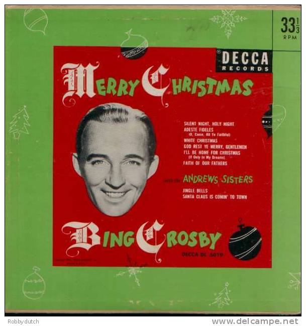 * 10" LP * BING CROSBY - MERRY CHRISTMAS - Navidad