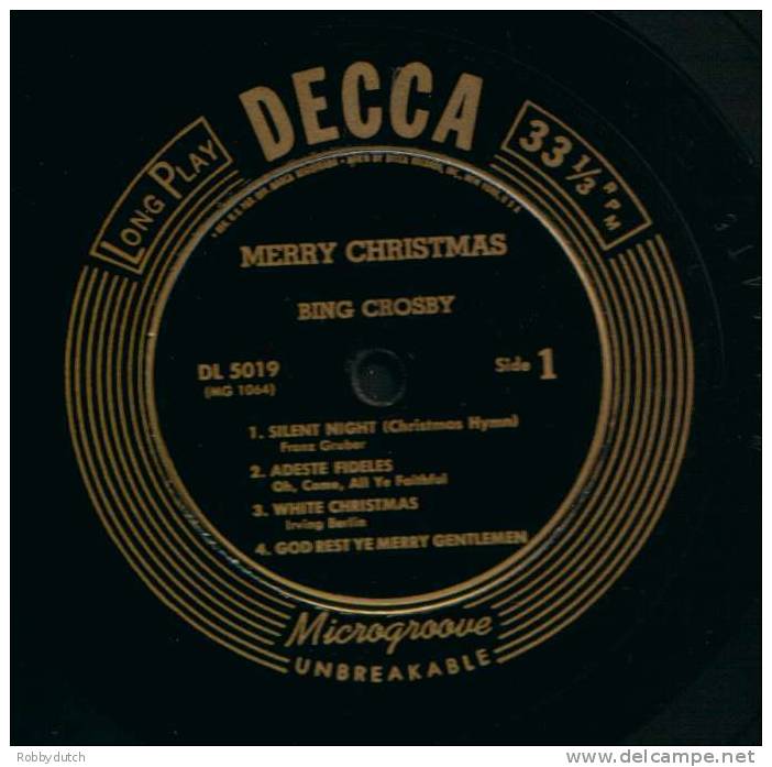 * 10" LP * BING CROSBY - MERRY CHRISTMAS - Weihnachtslieder