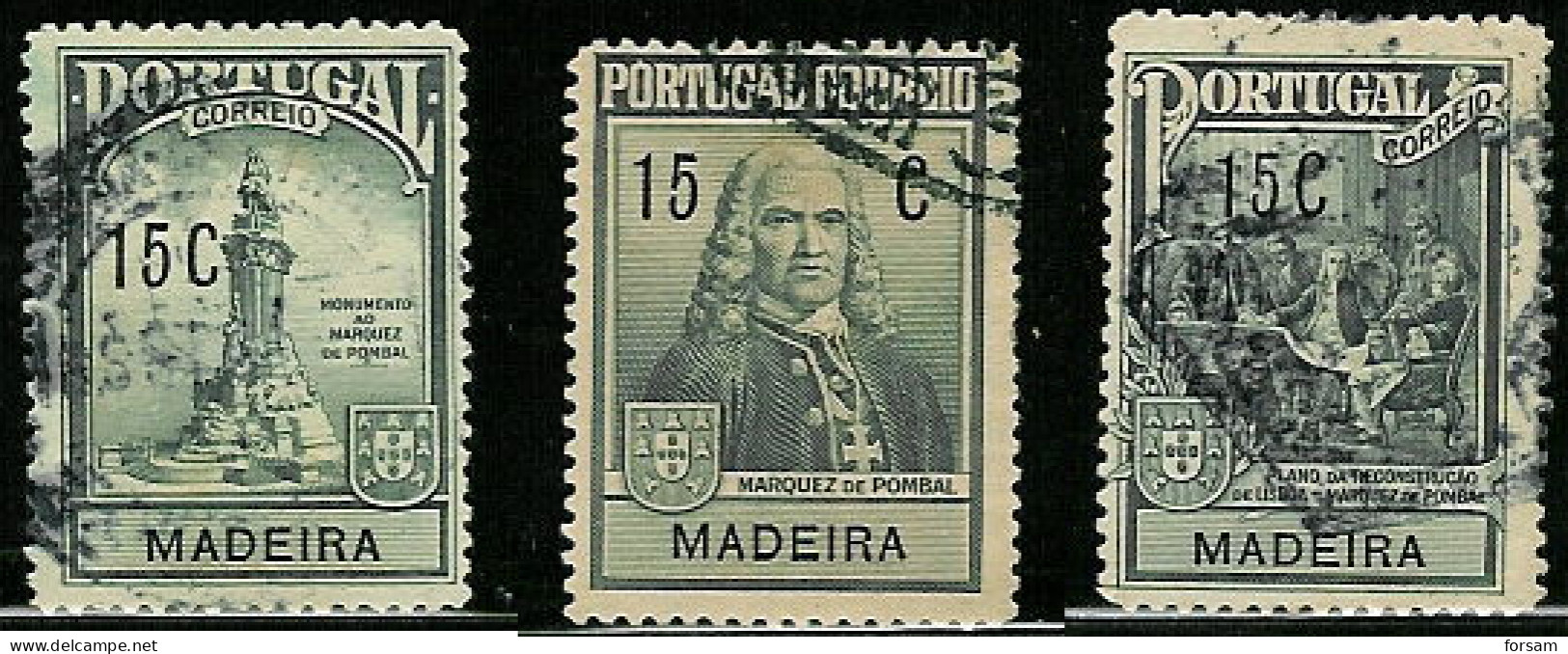 MADEIRA..1925..Michel # 1-3...used...Zwangszuschlagsmarken. - Madère