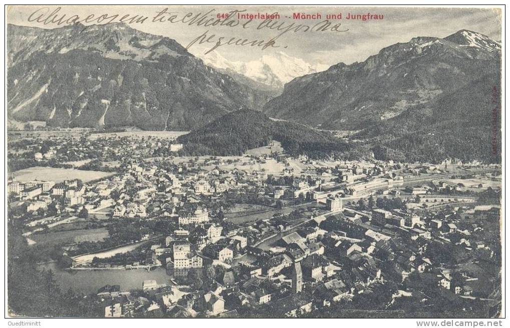 Suisse.Interlaken.Mönch Und Jungfrau.Belle Cpa.+++1912. - Interlaken