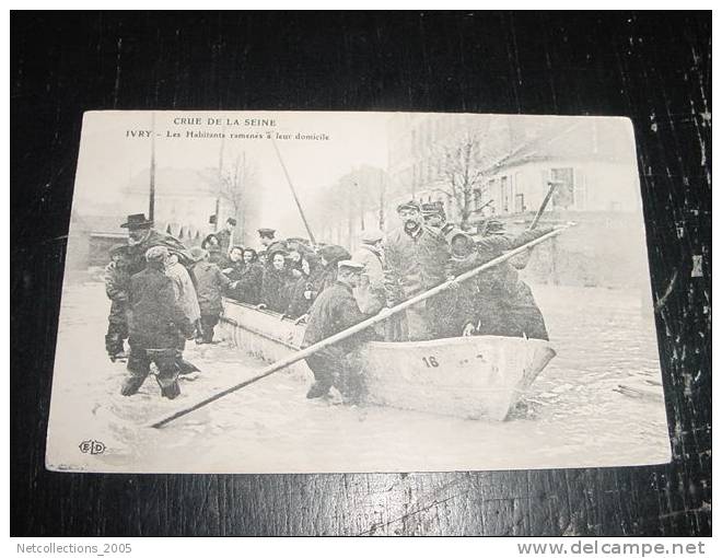 CURE DE LA SEINE - IVRY LES HABITANTS RAMENES A LEUR DOMICILE - 94 Val De Marne - Carte Postale De France - Ivry Sur Seine