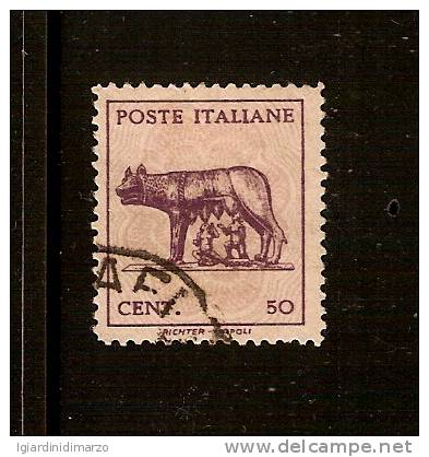 ITALIA - LUOGOTENENZA -1944 - Valore Usato Da 50 C. Lupa Di Roma Senza Filigrana - Buone Condizioni - DC0870. - Used