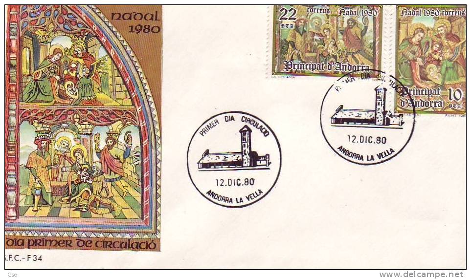 ANDORRA SPAGNOLA 1980 - FDC - Annullo Speciale Illustrato - Storia Postale