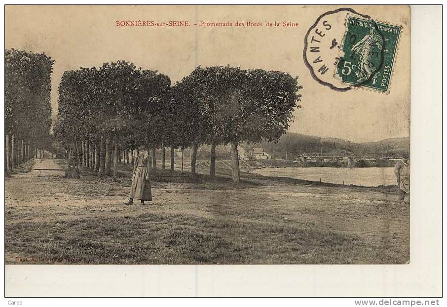 BONNIÈRES SUR SEINE - Promenade Des Bords De La Seine. - Bonnieres Sur Seine
