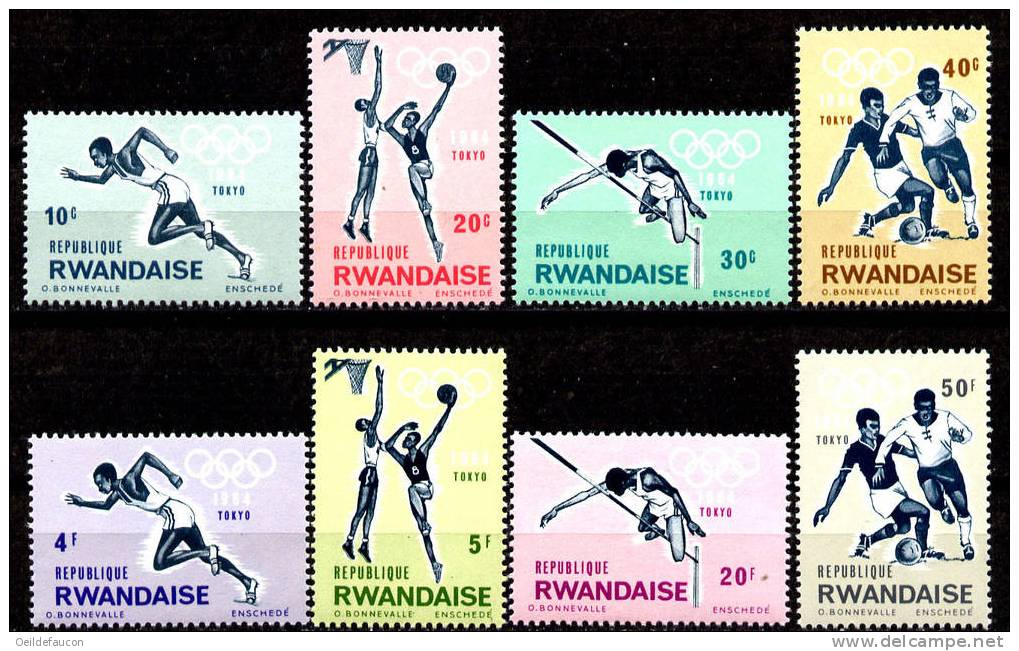 Rép. RWANDAISE - COB - 76/83** - Cote 3.75 € - Summer 1964: Tokyo