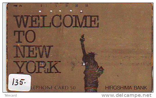 Telecarte Statue Of Liberty (135) Statue De La Liberte Twins Towers New York USA  Phonecard - Paysages