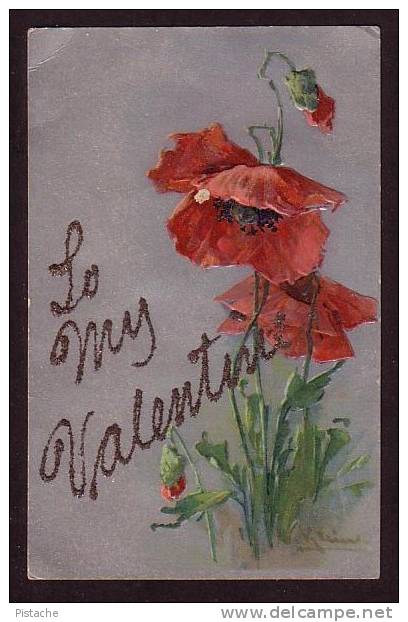 To My Valentine Saint-Valentin - Flowers - Written - Glitters - Average Condition - Valentinstag