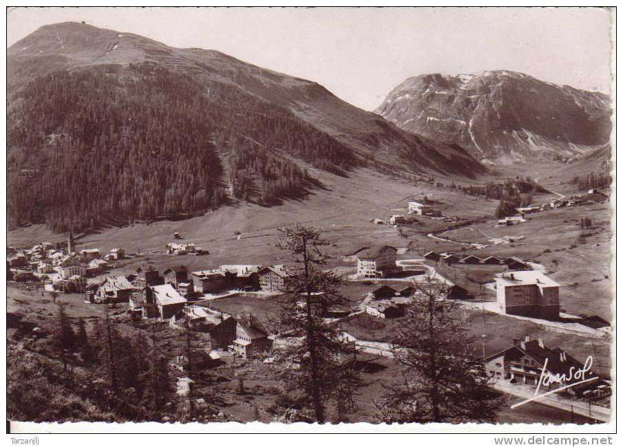 CPSM Val D'Isère (Savoie 73): Vue Générale Et La Tête Du Solaise (2551m.) Au Fond La Roche Des Fours (2671m.) - Val D'Isere