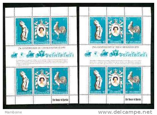 Nouvelles Hebrides Feuillets 537A+540A Neuf X X (gomme S/s Trace Charn..) - Unused Stamps