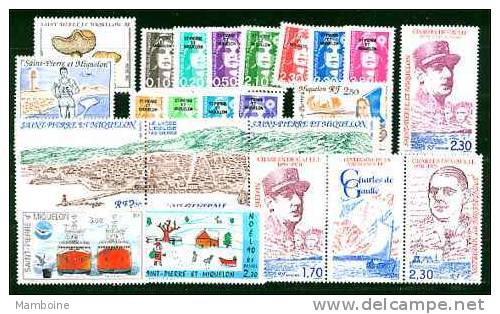 St Pierre Et Miquelon Annèe 1990  N 513/33 Neuf  X X . 21 Valeurs - Ongebruikt