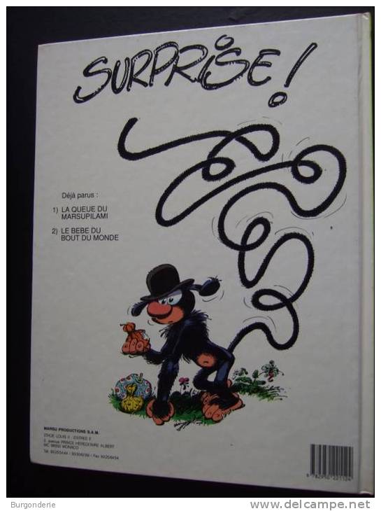 MARS LE NOIR/ MARSUPILAMI 3/ FRANQUIN/ BATEM/YANN/ MARSU PRODUCTIONS/ 1989 - Franquin