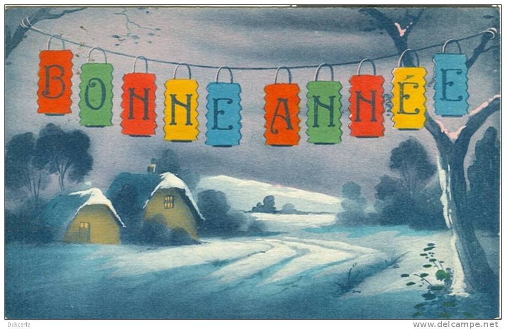 Fantasie Kaart - Landshape In The Snow - Bonne Année - Neujahr