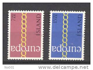 Islande   404/405   * *  TB  Europa 1971 - 1971