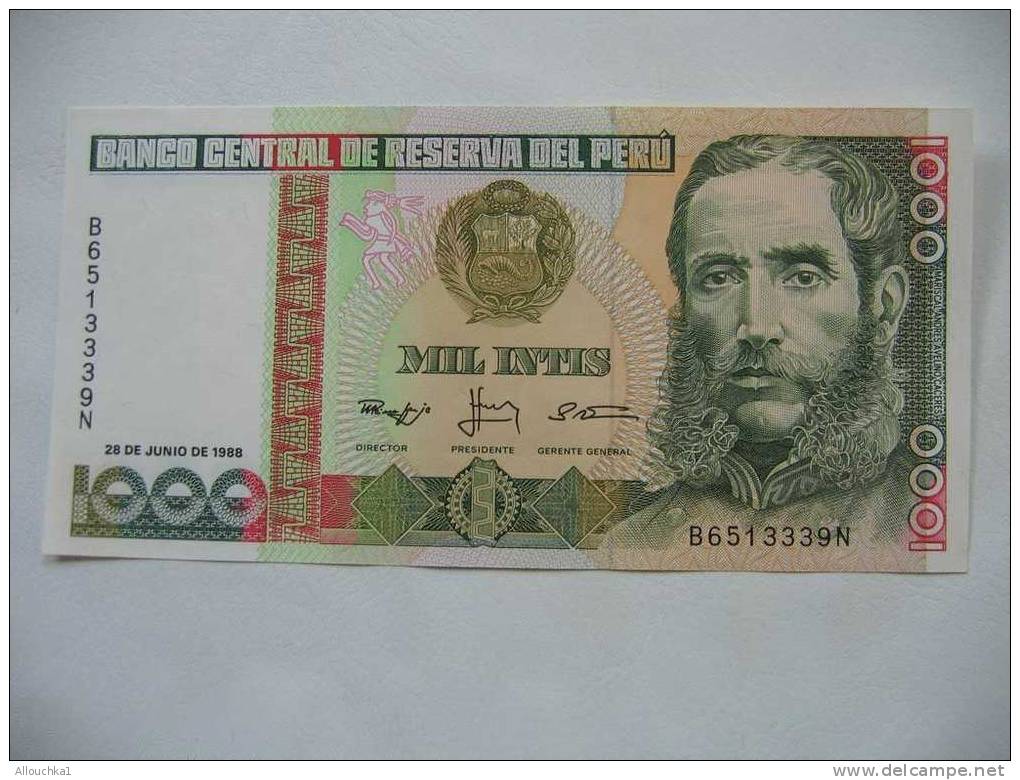 BILLET DE BANQUE DU PERU / PEROU 1988 / 1000 INTIS  ETAT NEUF - Perú