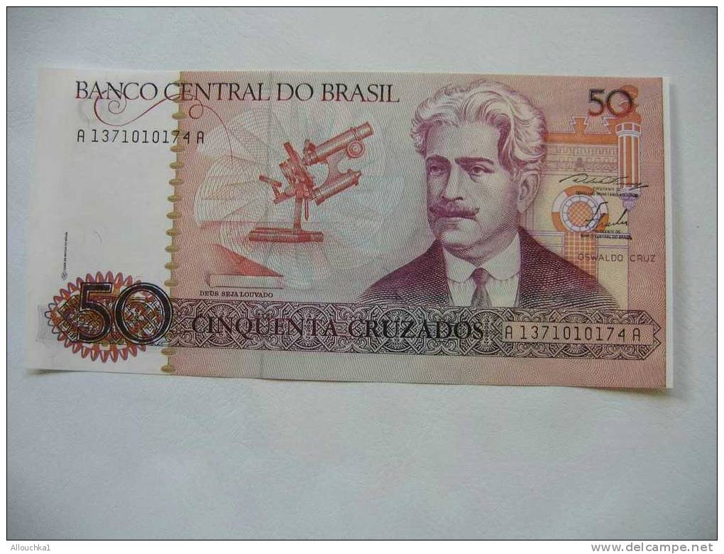 BILLET DE BANQUE DU BRESIL / BRASIL  50 CRUZADOS  ETAT NEUF - Brésil