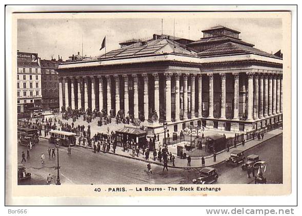 GOOD OLD FRANCE POSTCARD - PARIS - La Bourse / The Stock Exchange (mint) - Märkte