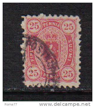 PD57A - FINLANDIA 1875 , 25 Pen N. 17  Dent 11 - Used Stamps