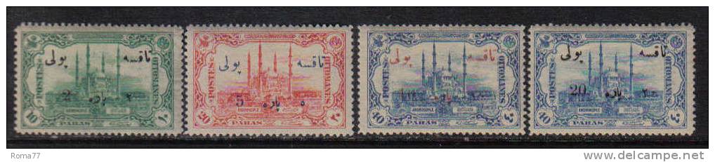 PD81 - TURCHIA 1914, Segnatasse N. 51/54  * - Nuovi