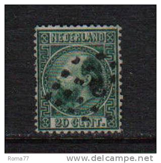 PD98 - OLANDA 1867 , 20 Cent Verde Scuro N. 10 . - Autres & Non Classés