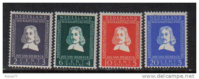 PD122 - OLANDA 1952 , Riebeeck Serie 564/567 *** - Neufs