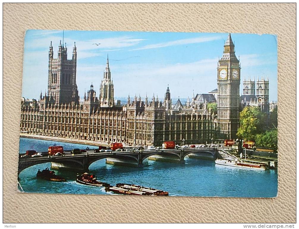 London, Parliament, Buses   Cca 1967  F  D4315 - Houses Of Parliament