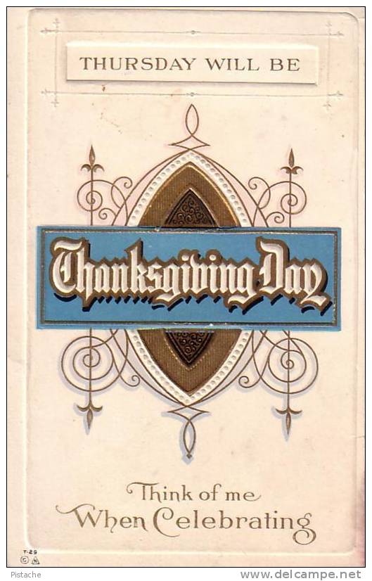 Thursday Will Be Thanksgiving - 1910 (?) - Unused - N T-29 - Thanksgiving