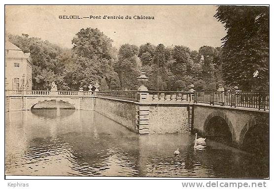 BELOEIL : Pont D'entée Du Château - Vue Peu Courante - Cachet De La Poste 1919 - Belöil