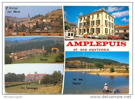 69 ) Fl)AMPLEPUIS, Et Ses Environs, MULTIVUES, CPM , Ed Cellard, - Amplepuis