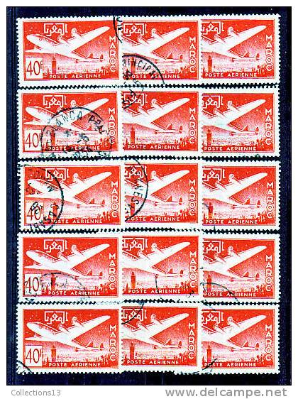 MAROC - PA 86 Obli (15 Timbres) Cote 7,50 Euros Depart A 10% - Airmail